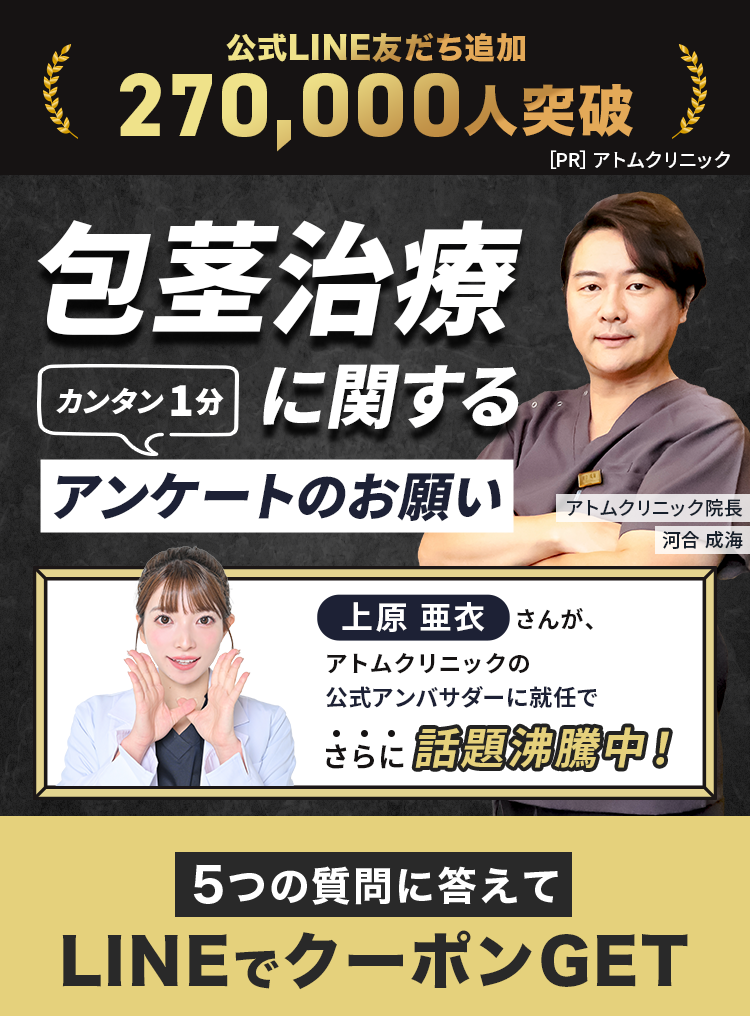 カンタン1分！包茎治療に関するアンケートのお願い